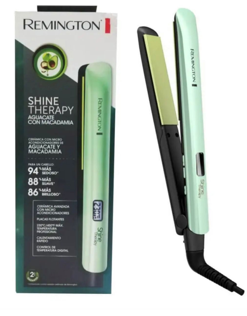 Combo Cepillo Secador Aguacate + Plancha Remlton Aguacate